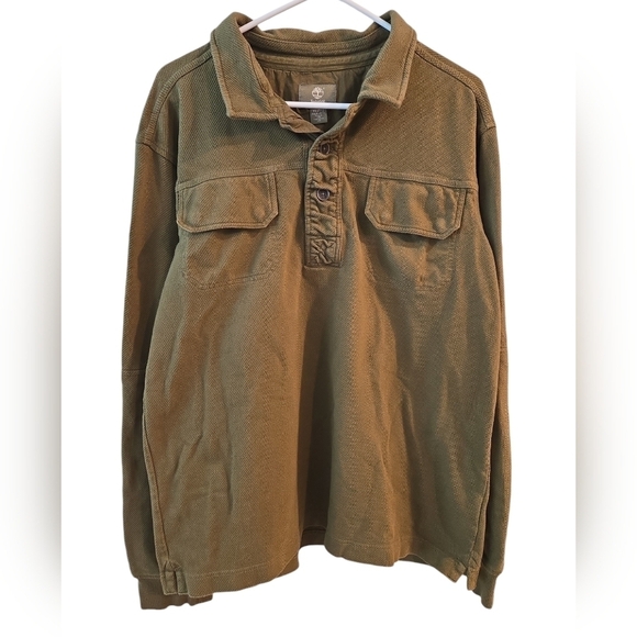 Timberland Olive Green Men's Sweatshirt - Picture 1 of 11